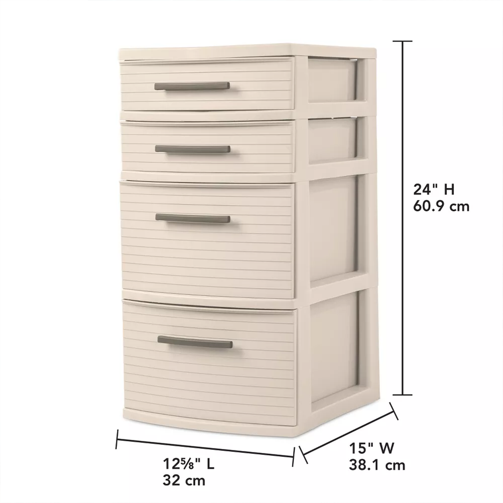 Dulap vertical cu patru sertare, depozitare modernă pentru casă